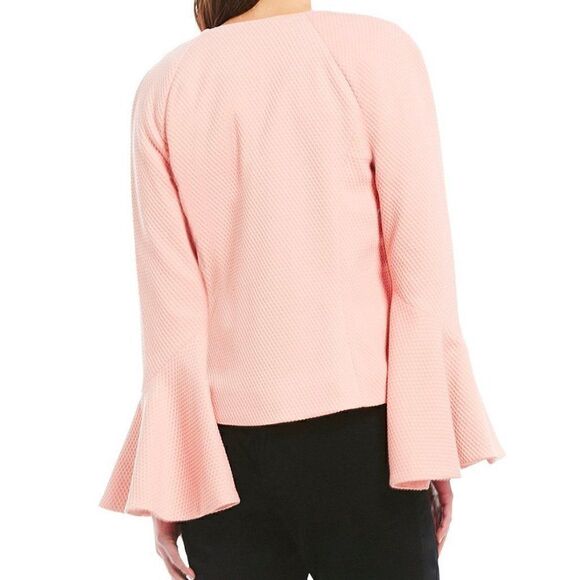 IMNYC Isaac Mizrahi Pink Knit Motorcycle Jacket - Picture 3 of 7